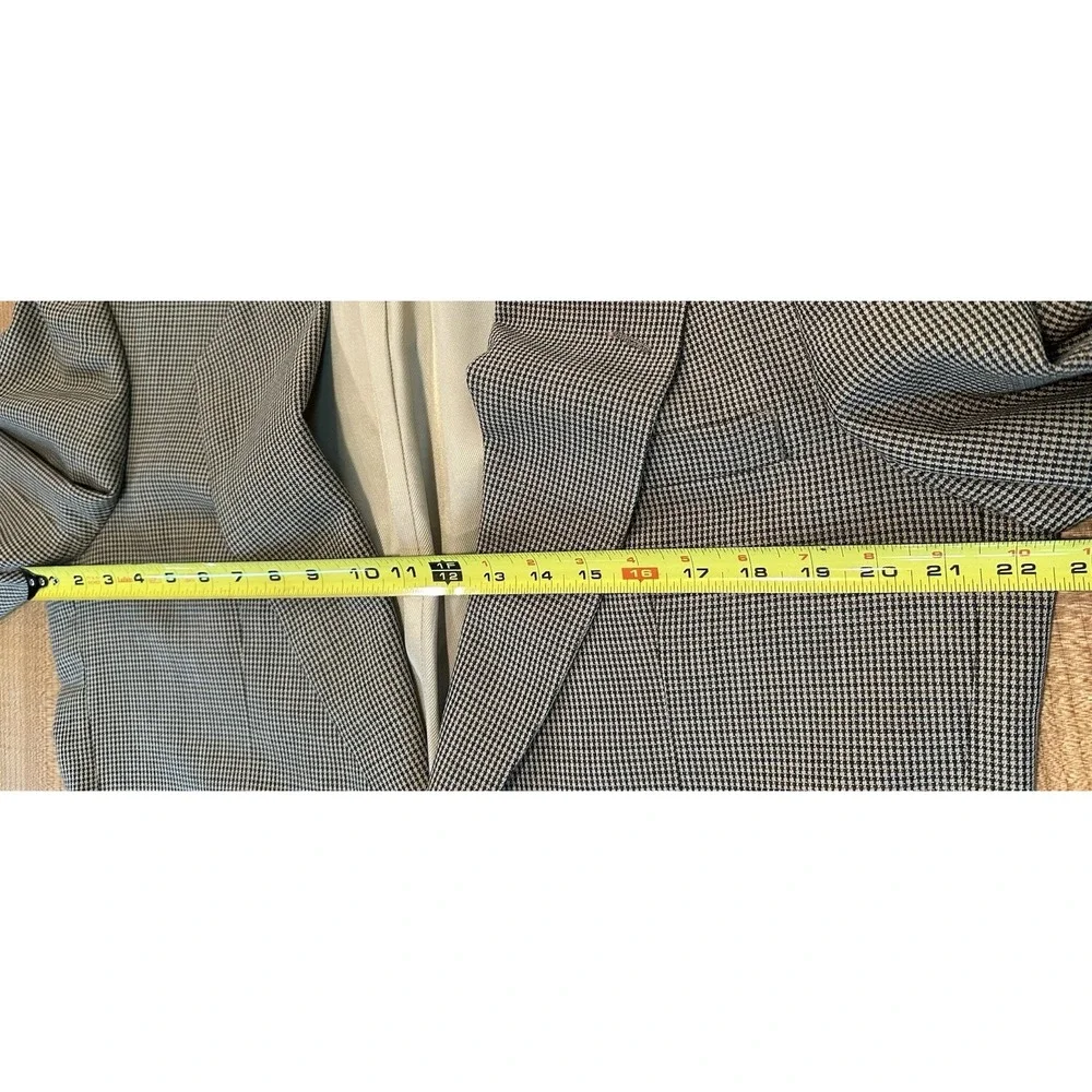 Oscar de la Renta Blazer Mens Brown Houndstooth Sports Coat Work Preppy 42R